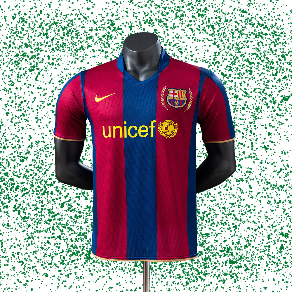 Barcelona 2007/08 Home Player Version Retro Jersey