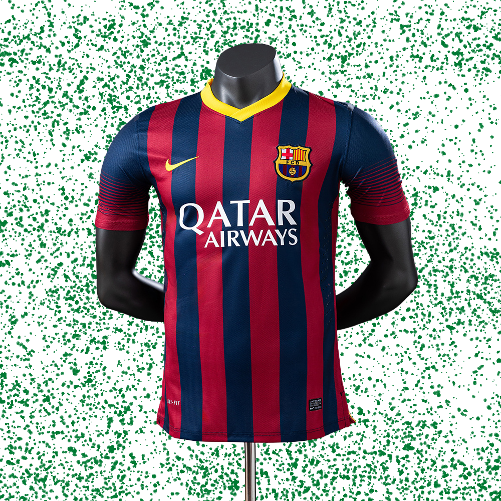 Barcelona 2013/14 Home Player Version Retro Jersey