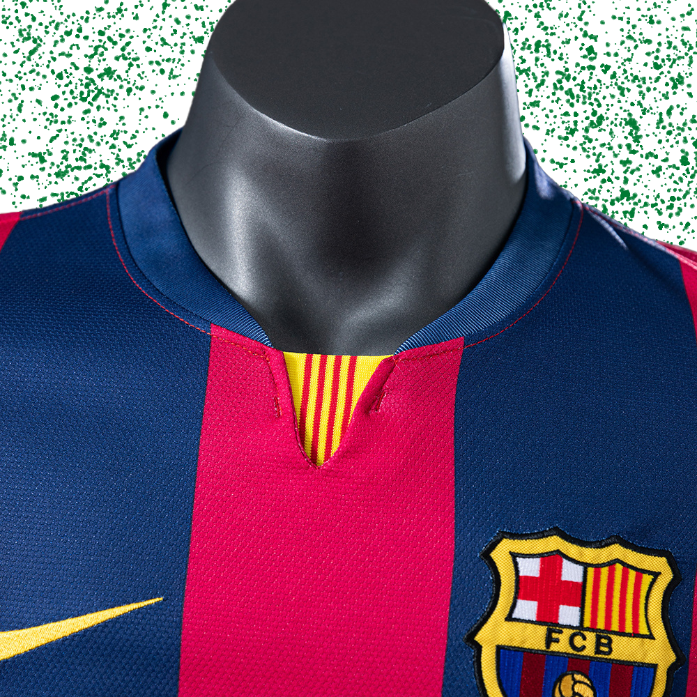 Barcelona 2014/15 Home Long Sleeve Player Version Retro Jersey