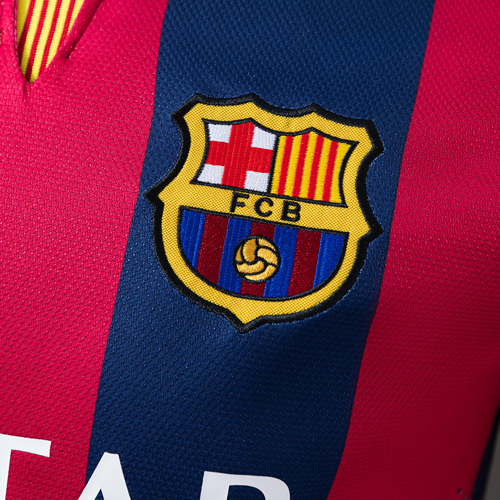 Barcelona 2014/15 Home Long Sleeve Player Version Retro Jersey
