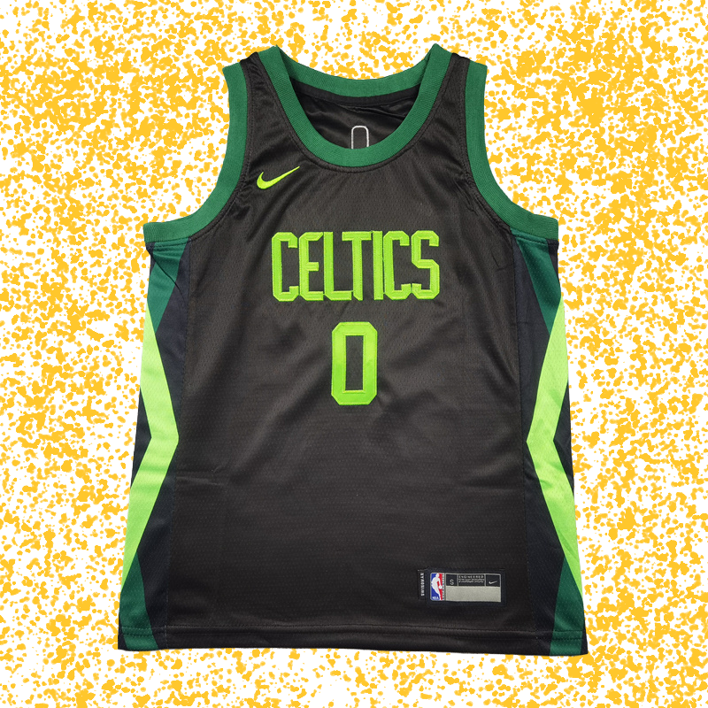 Celtics #0 Tatum Black City Edition T-Shirt