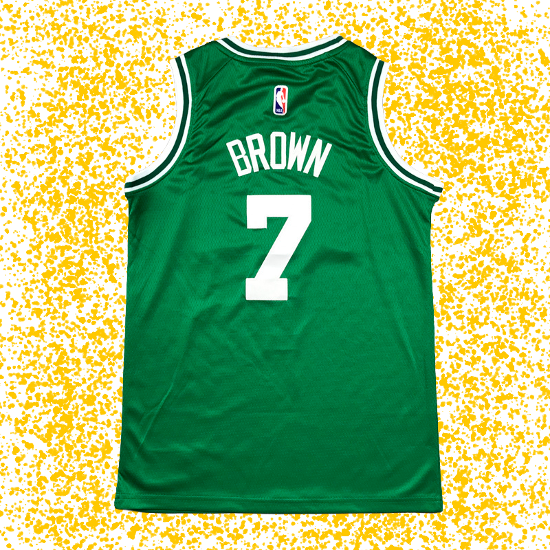 Celtics #7 Brown Green Icon Edition T-Shirt