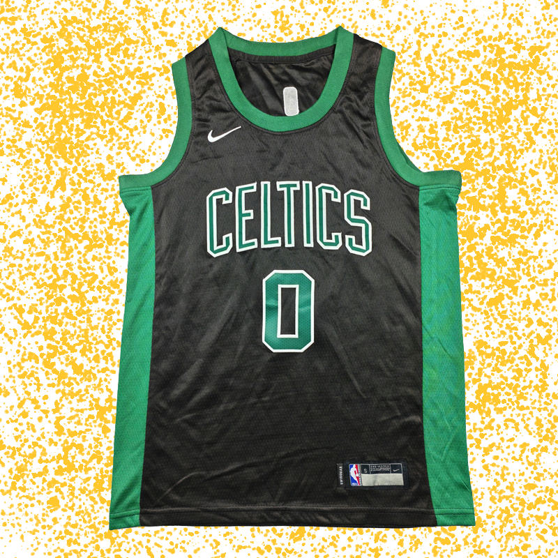 Celtics #0 Tatum Black Statement Edition T-Shirt