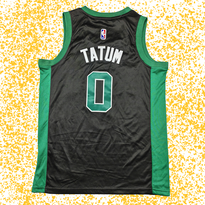 Celtics #0 Tatum Black Statement Edition T-Shirt
