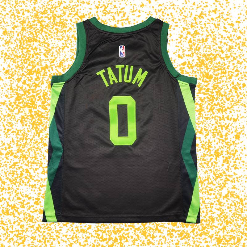 Celtics #0 Tatum Black City Edition T-Shirt