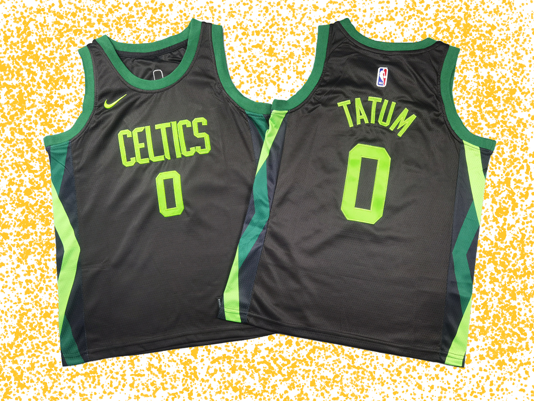 Celtics #0 Tatum Black City Edition T-Shirt