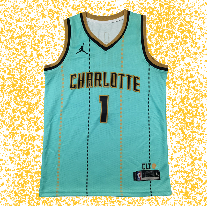 Hornets #1 Ball Green Icon Edition T-Shirt