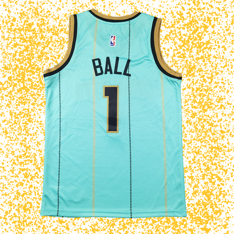 Hornets #1 Ball Green Icon Edition T-Shirt