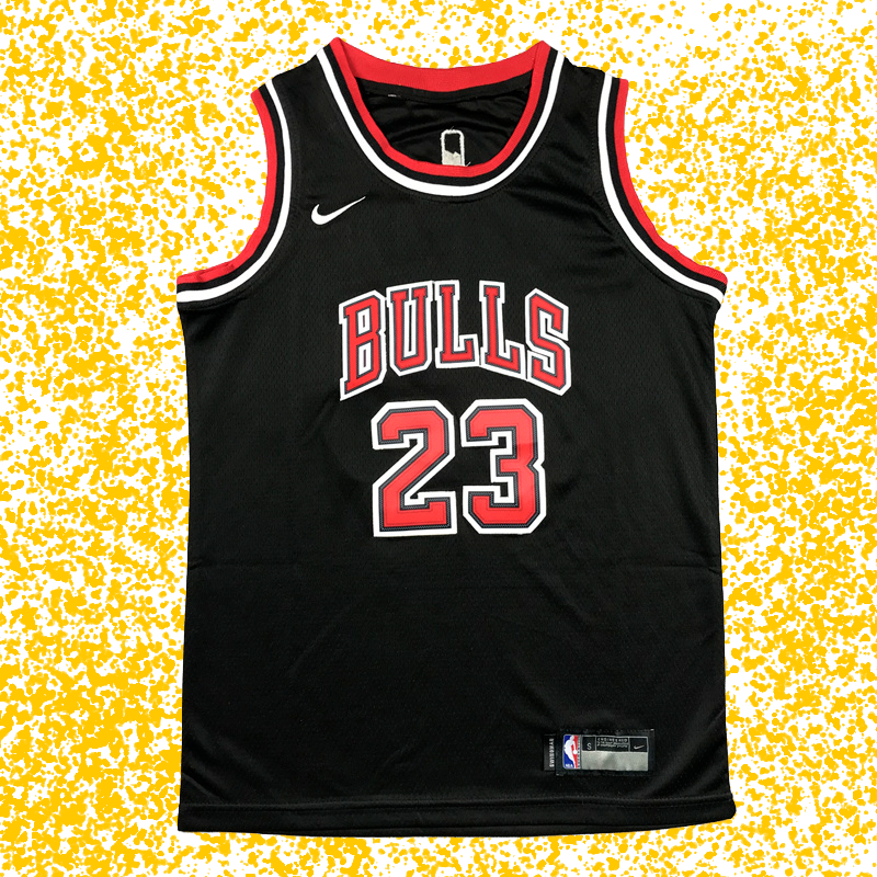 Bulls #23 Jordan Black Icon Edition (New Material) T-Shirt
