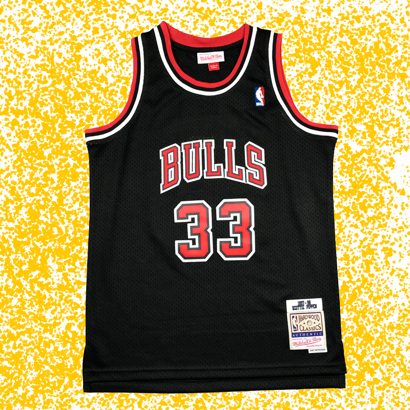 Bulls #33 Pippen Classic Black Edition T-Shirt