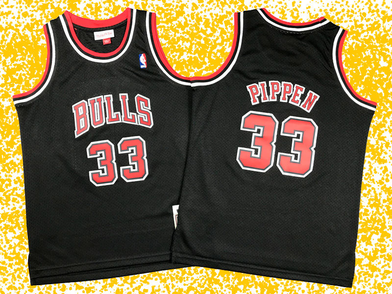Bulls #33 Pippen Classic Black Edition T-Shirt