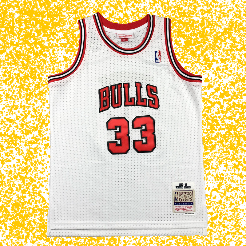 Bulls #33 Pippen Classic White Edition T-Shirt