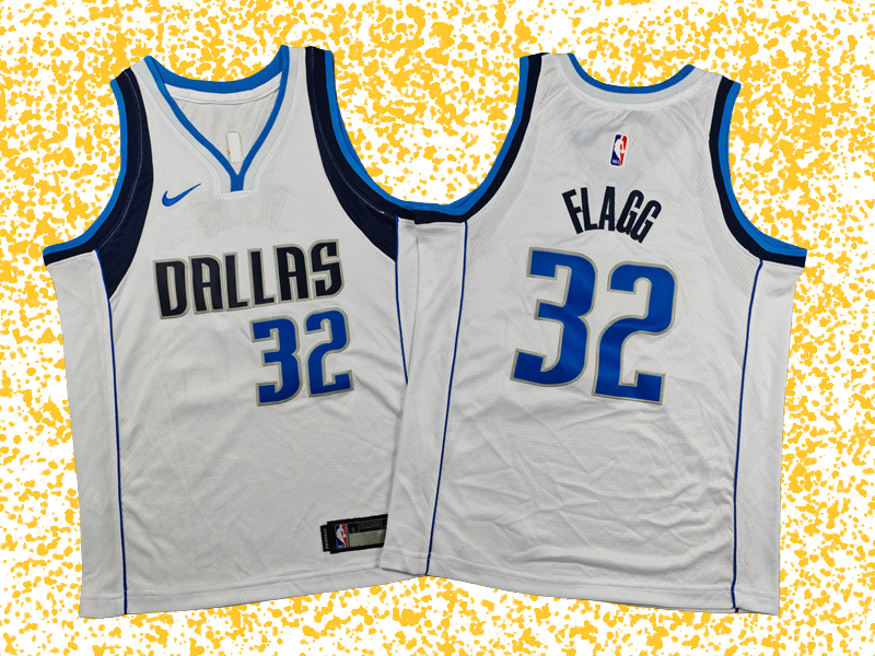 Mavericks #32 Flagg White T-Shirt