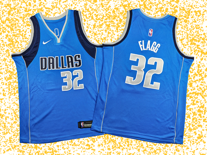 Mavericks #32 Flagg Blue T-Shirt