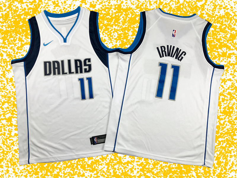 Dallas Mavericks #11 Irving White Association Edition T-Shirt