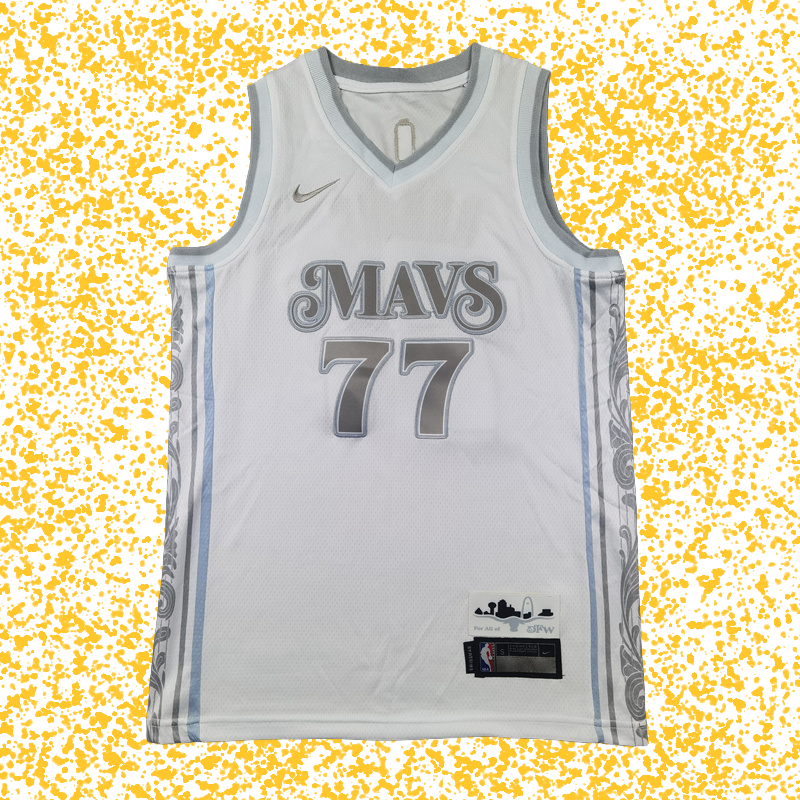 Mavericks #77 Dončić White City Edition T-Shirt