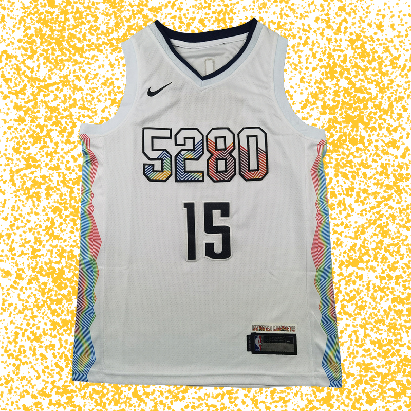 Nuggets #15 Jokić White City Edition T-Shirt