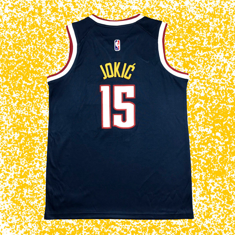 Denver Nuggets #15 Jokić Deep Navy Statement Edition T-Shirt