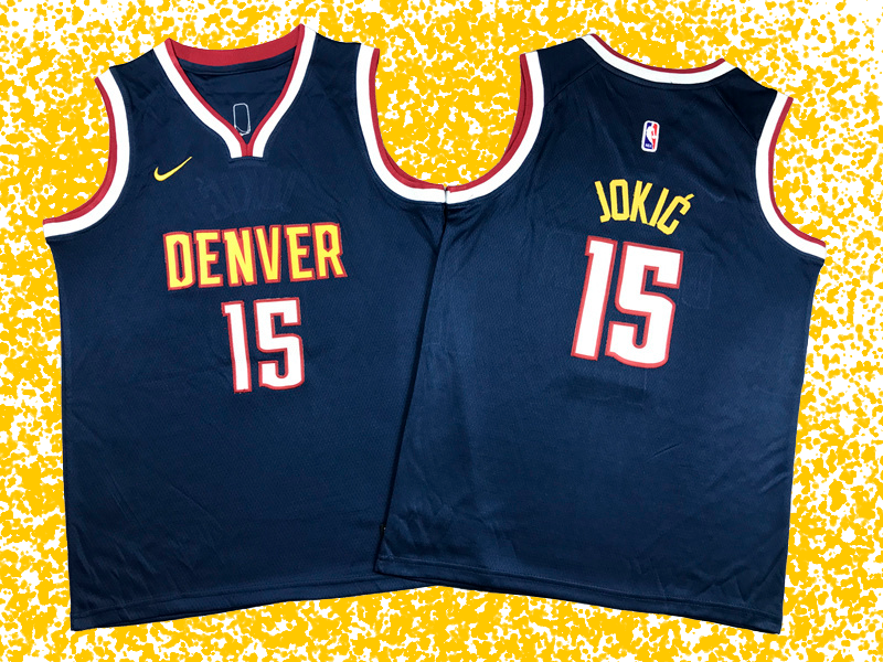 Denver Nuggets #15 Jokić Deep Navy Statement Edition T-Shirt