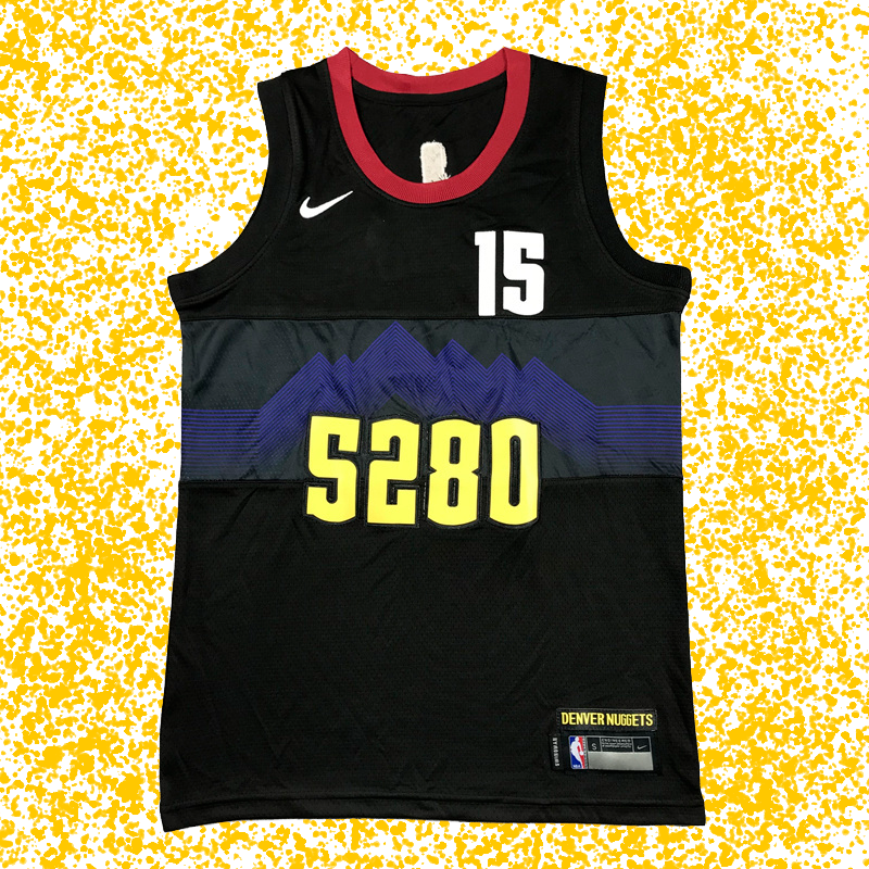Nuggets #15 Jokić Black 2024 City Edition T-Shirt