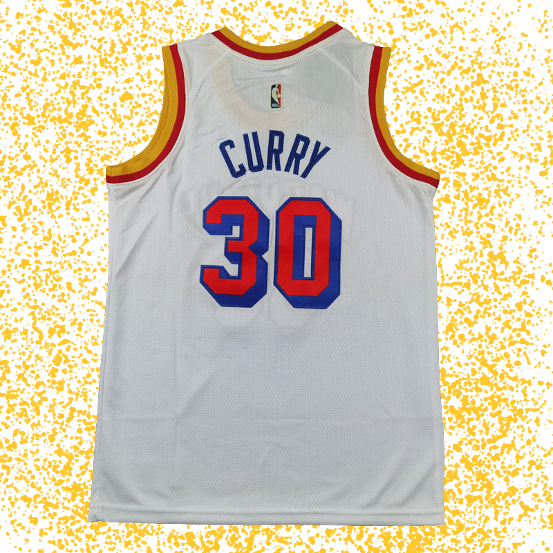 Warriors #30 Curry White Classic Edition T-Shirt