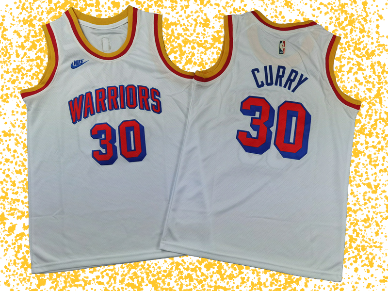 Warriors #30 Curry White Classic Edition T-Shirt
