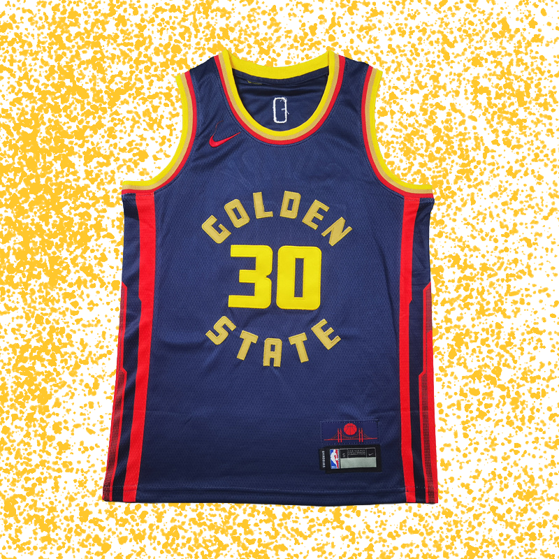 Warriors #30 Curry Deep Blue City Edition T-Shirt