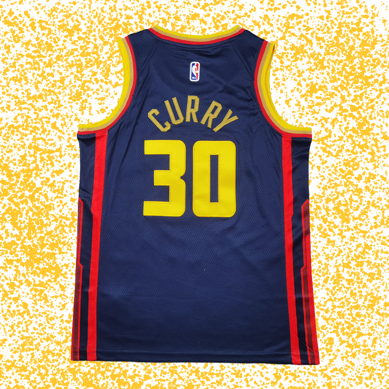 Warriors #30 Curry Deep Blue City Edition T-Shirt