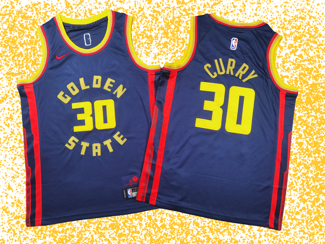 Warriors #30 Curry Deep Blue City Edition T-Shirt