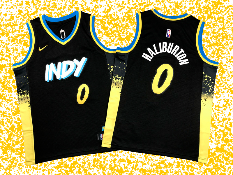 Pacers #0 Haliburton Black 2024 City Edition T-Shirt