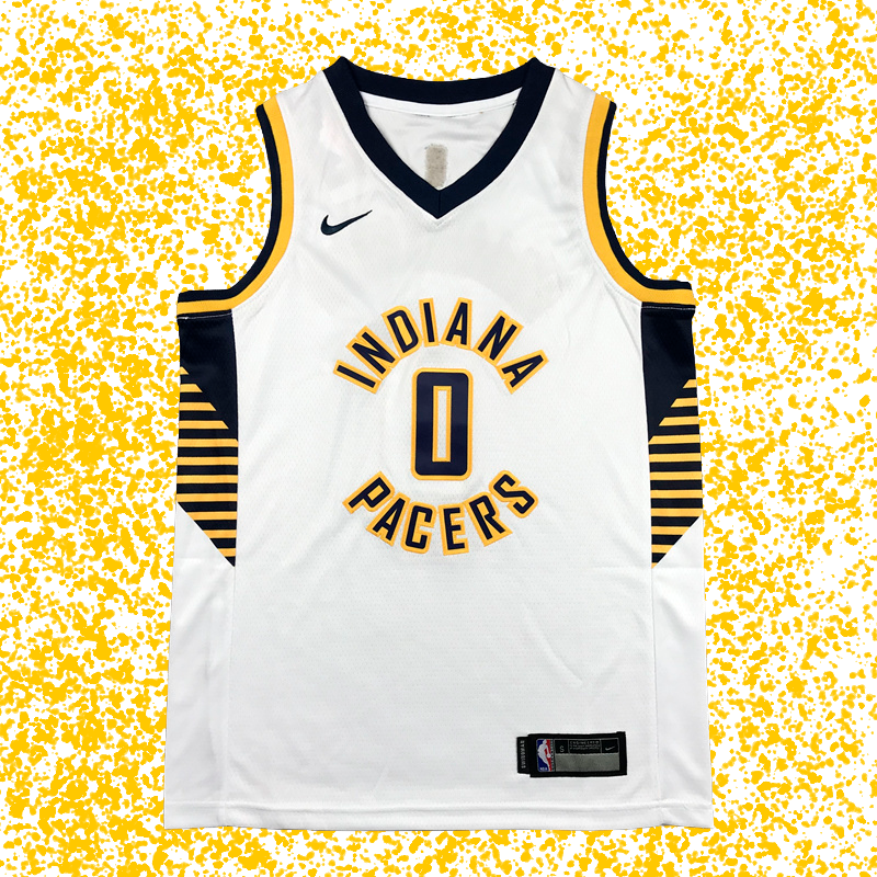 Pacers #0 Haliburton White Association Edition T-Shirt