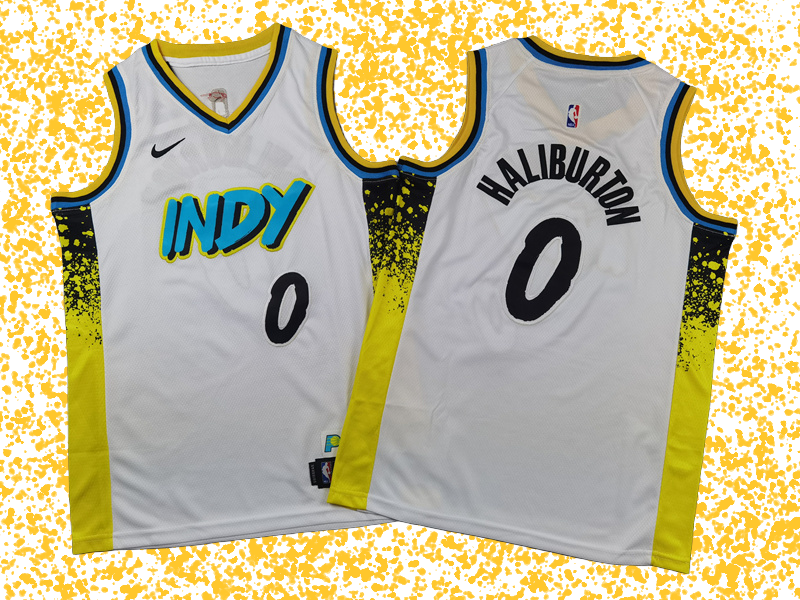 Pacers #0 Haliburton White City Edition T-Shirt