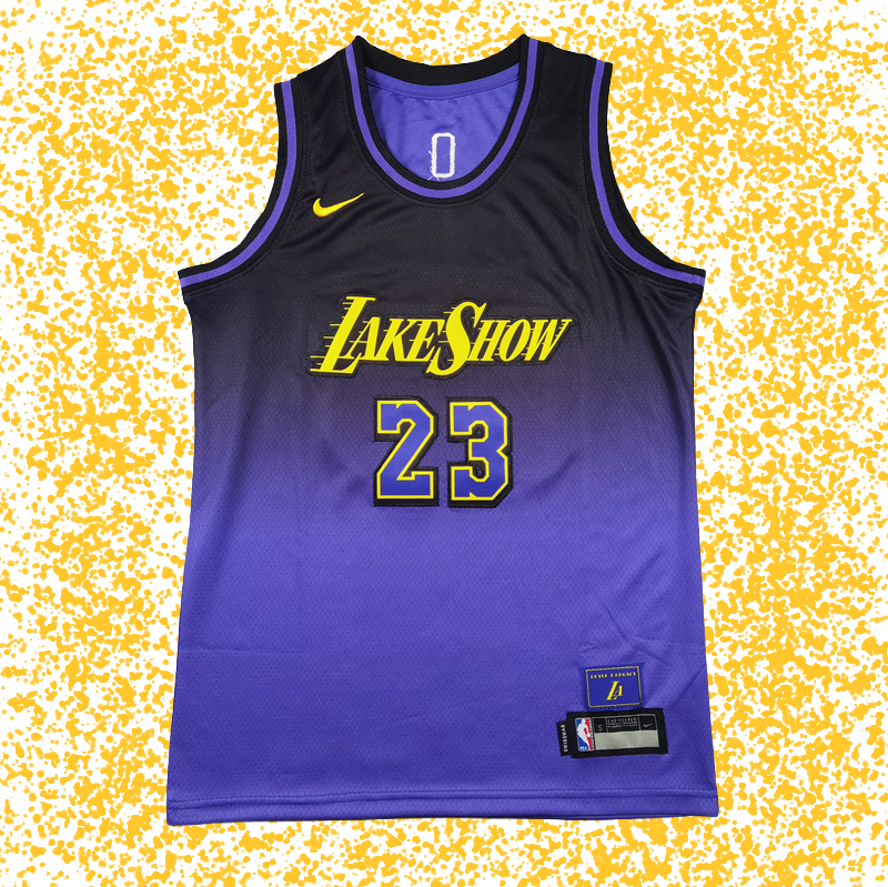 Lakers #23 James Purple City Edition T-Shirt