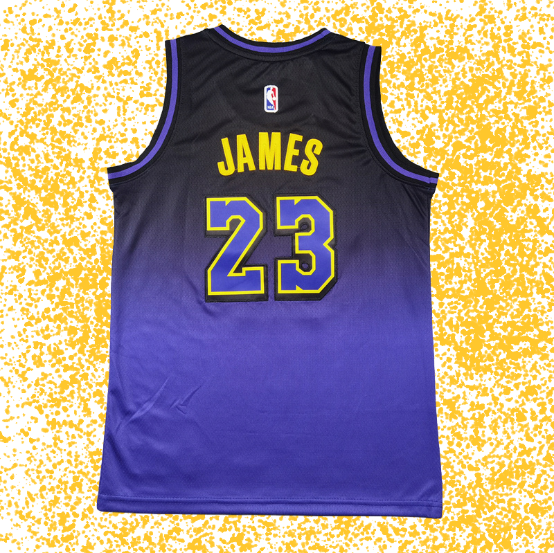 Lakers #23 James Purple City Edition T-Shirt