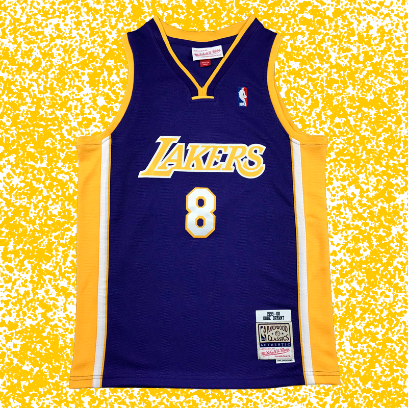 Lakers #8 Bryant Purple V-Neck Classic Edition T-Shirt