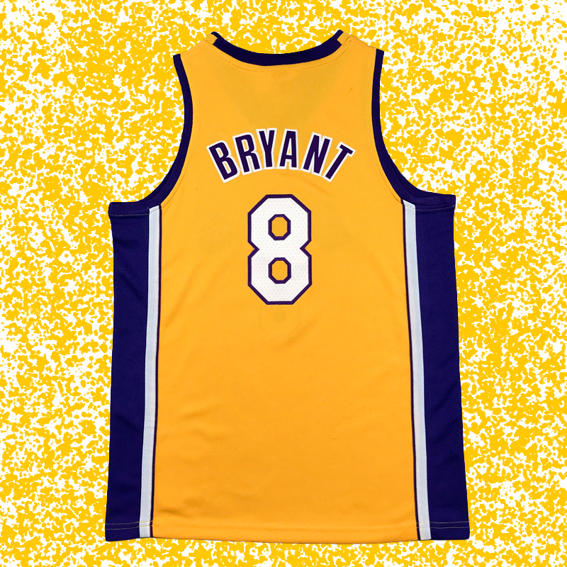 Lakers #8 Bryant Yellow V-Neck Classic Edition T-Shirt