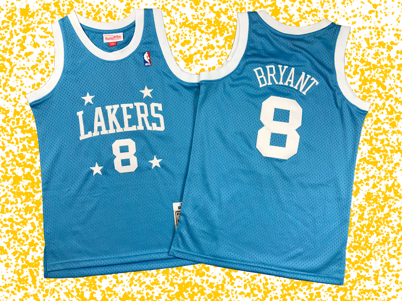 Lakers #8 Bryant Blue 4-Star Tribute Edition T-Shirt