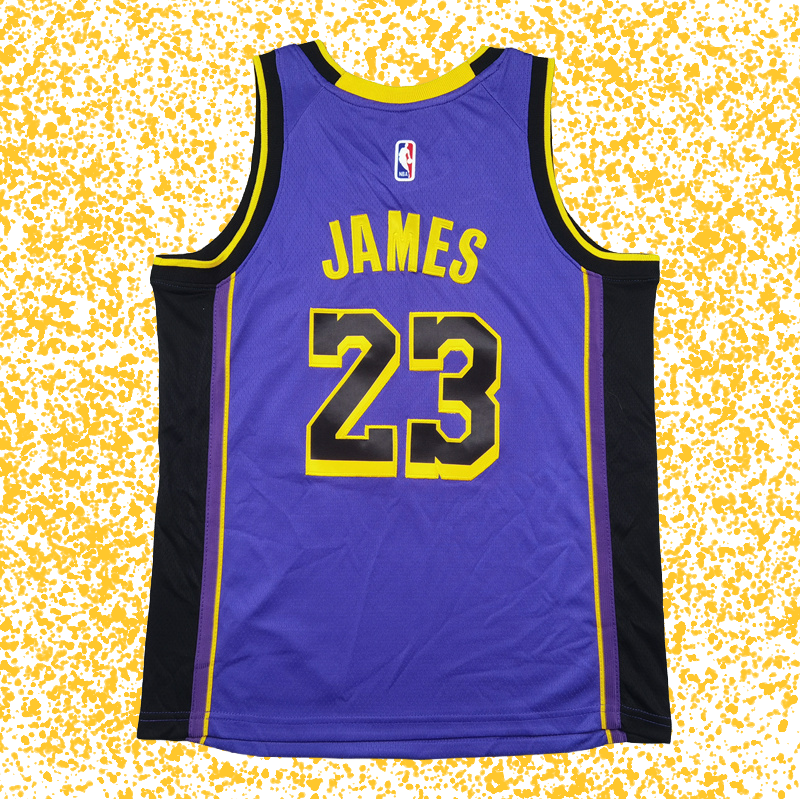 Lakers #23 James Purple Statement Edition T-Shirt