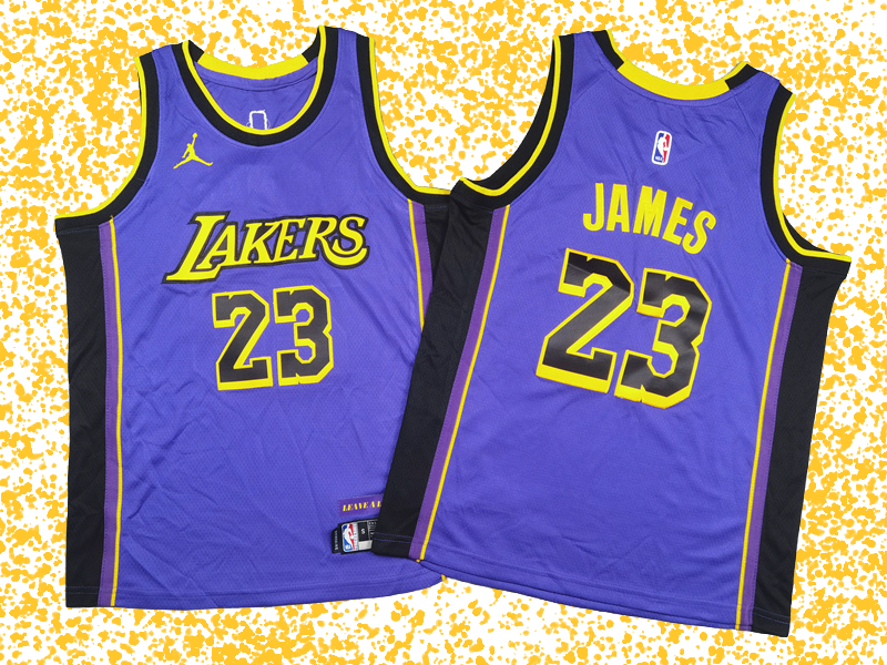 Lakers #23 James Purple Statement Edition T-Shirt