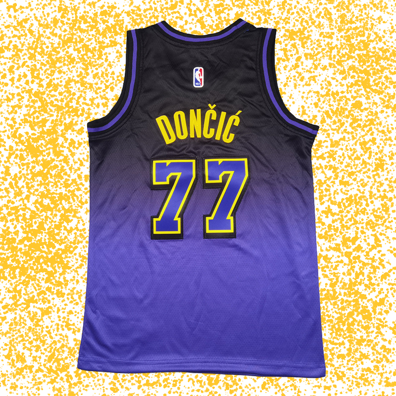 Lakers #77 Doncic Purple City Edition T-Shirt