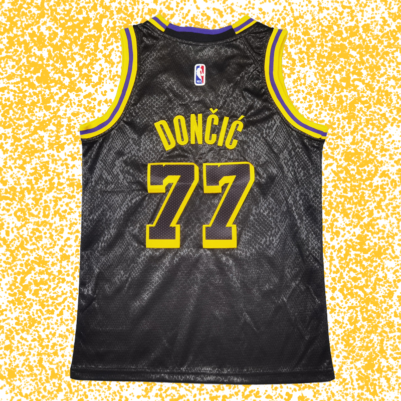 Lakers #77 Doncic Black Mamba Edition T-Shirt