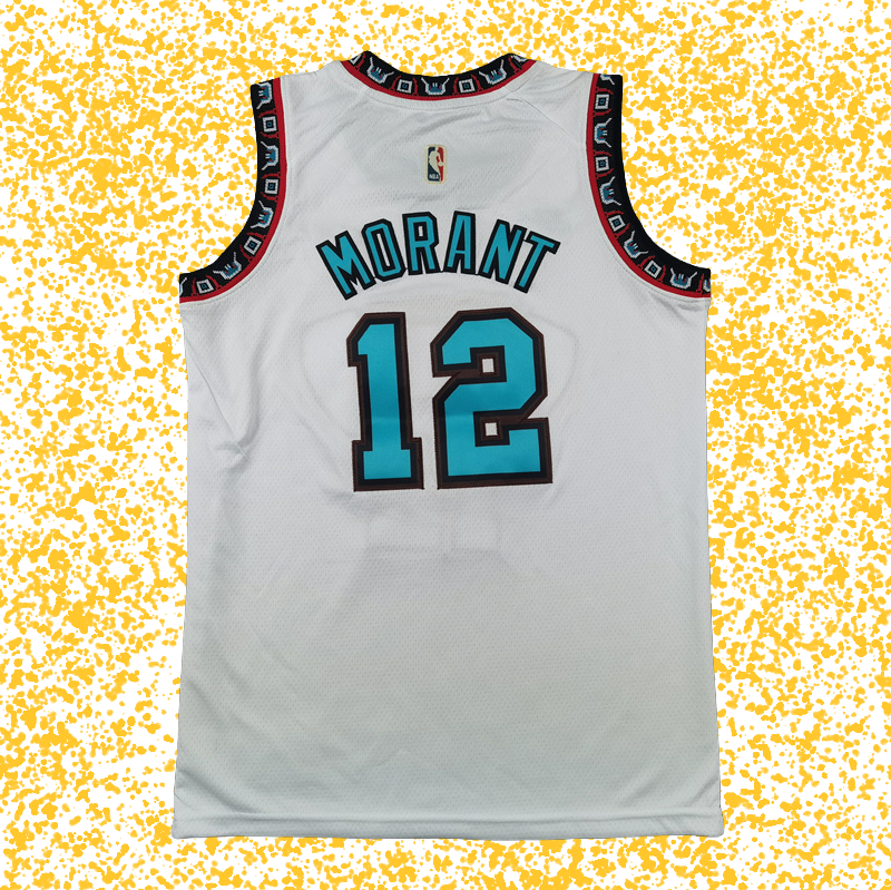 Grizzlies #12 Morant White Classic Edition T-Shirt