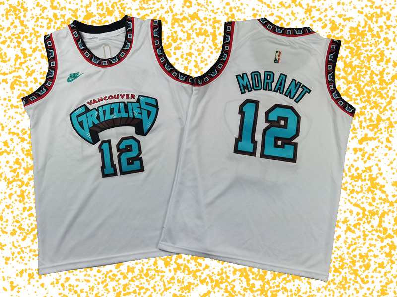 Grizzlies #12 Morant White Classic Edition T-Shirt