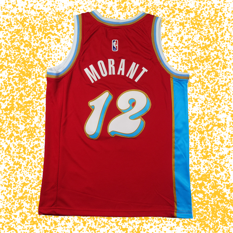 Grizzlies #12 Morant Red City Edition T-Shirt