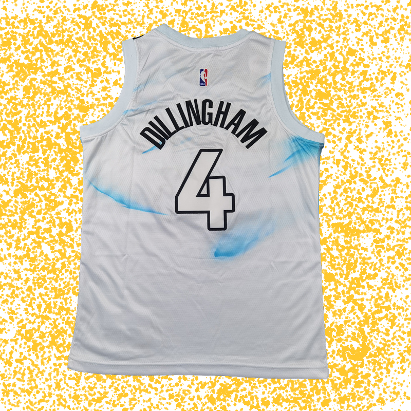 Timberwolves #4 Edwards White City Edition T-Shirt