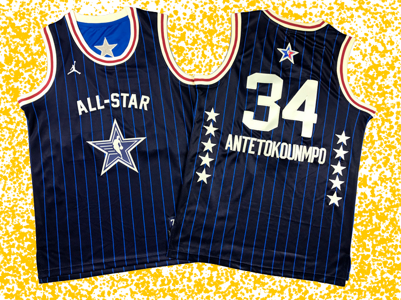 NBA All-Star 2024 #34 Antetokounmpo Blue Edition T-Shirt