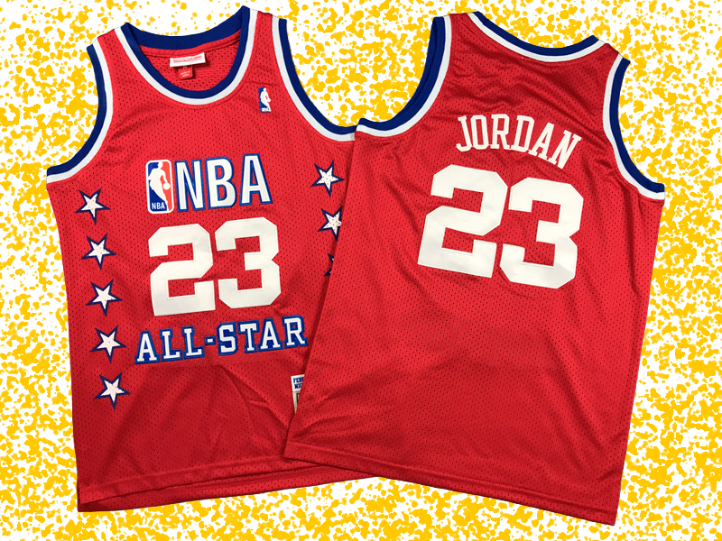 NBA All-Star 1989 #23 Jordan Red Classic Edition T-Shirt