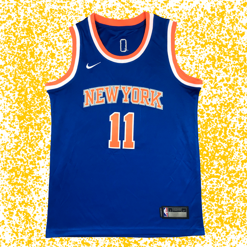 Knicks #11 Brunson Blue Icon Edition T-Shirt