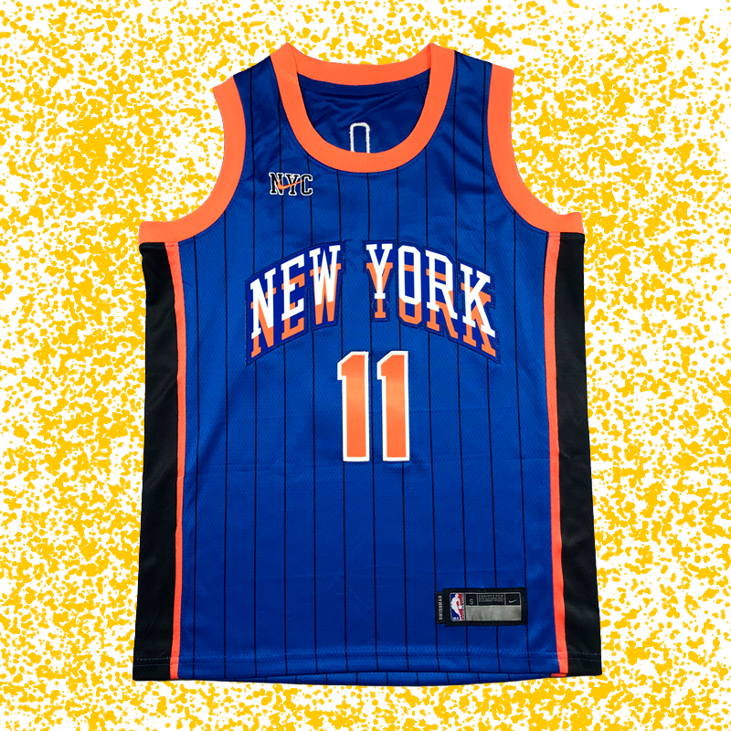 Knicks #11 Brunson Blue 2024 City Edition T-Shirt