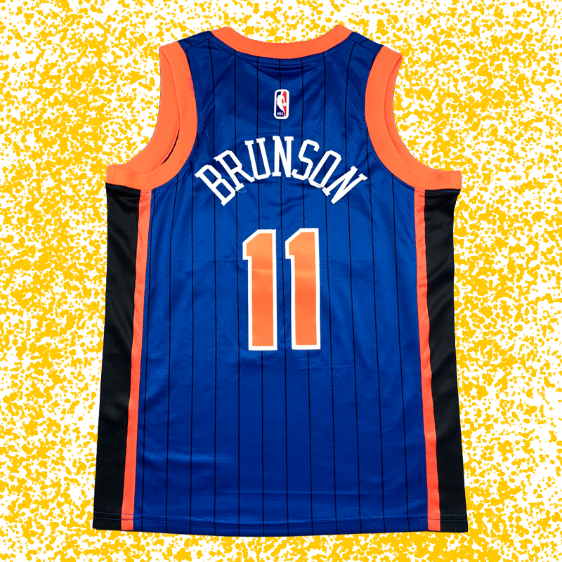 Knicks #11 Brunson Blue 2024 City Edition T-Shirt